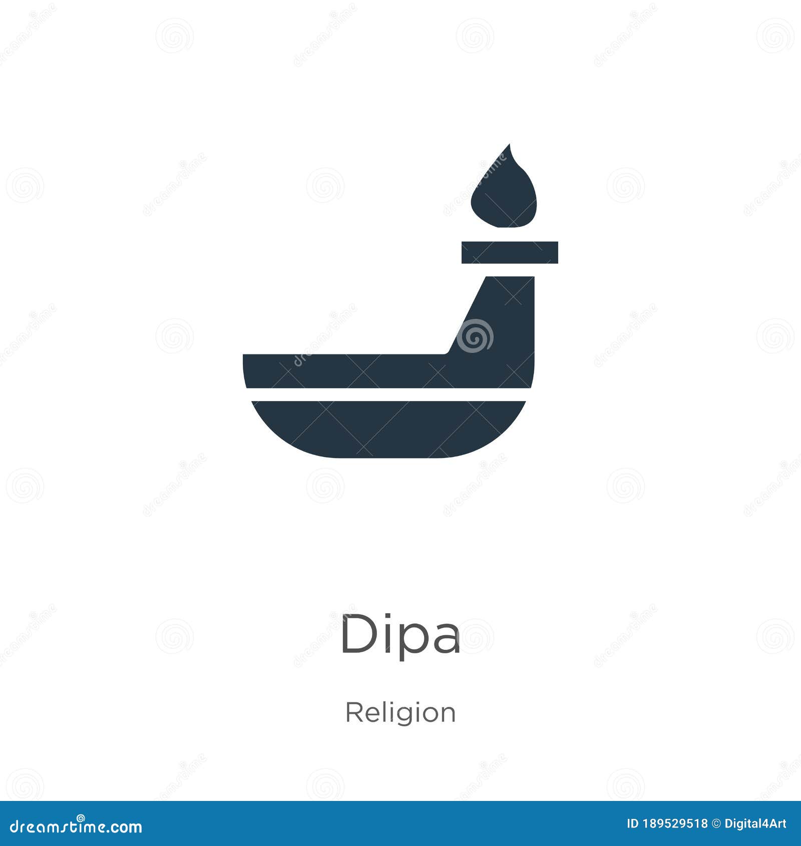 dipa icon . trendy flat dipa icon from religion collection  on white background.   can be used for