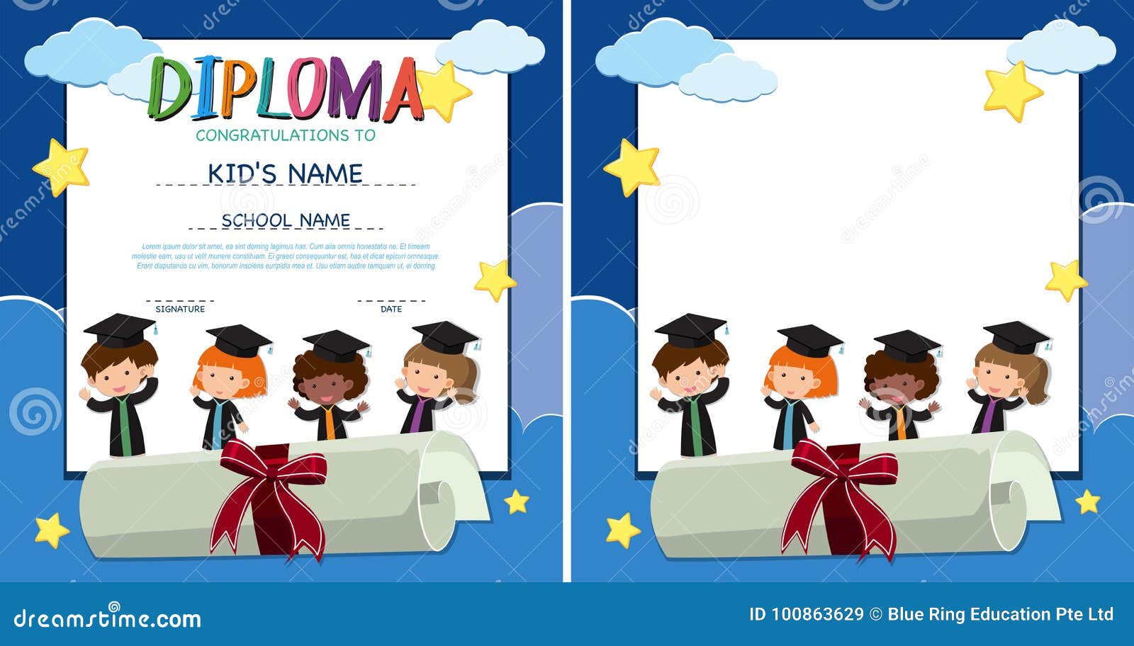 kinder graduation border design