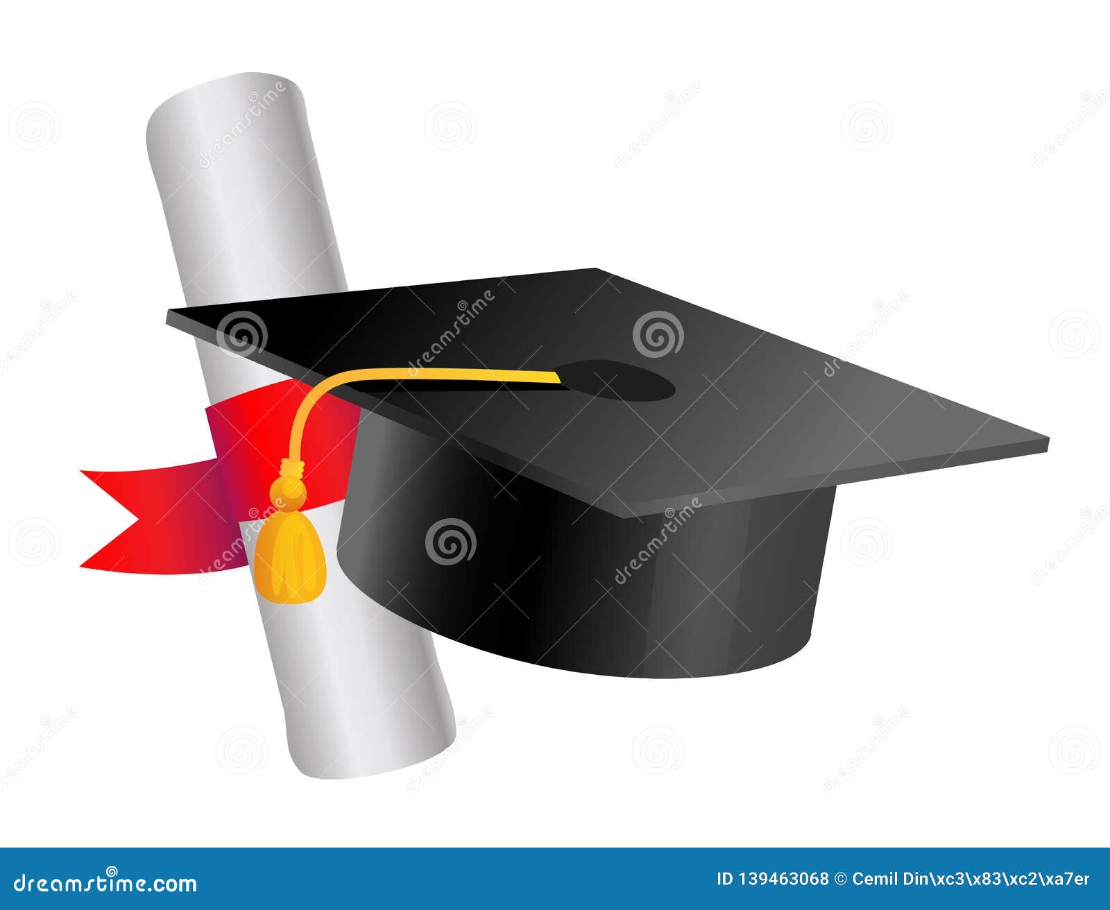 Diploma Graduation Vector Illustration Stock Illustration ...
