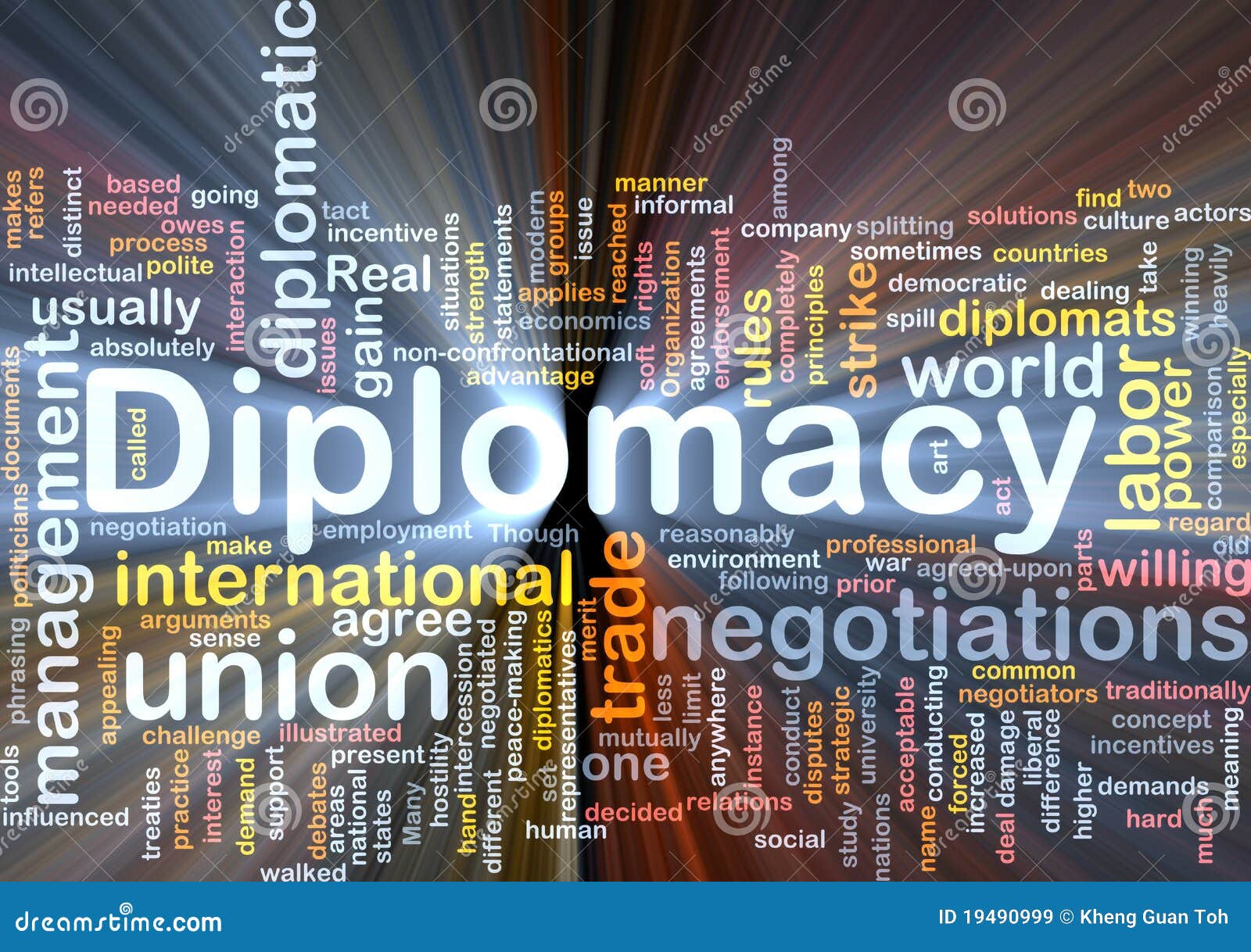 diplomacy background concept glowing