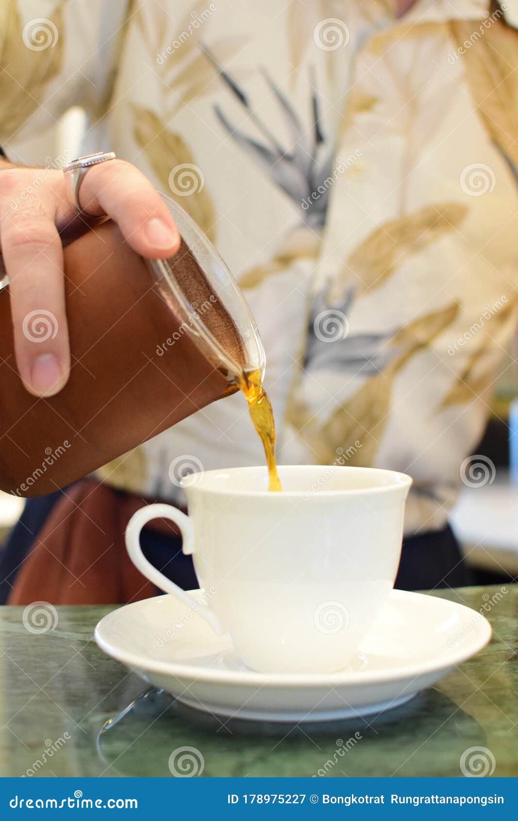 Dip Coffee in morning stock image. Image of glass, barista 178975227