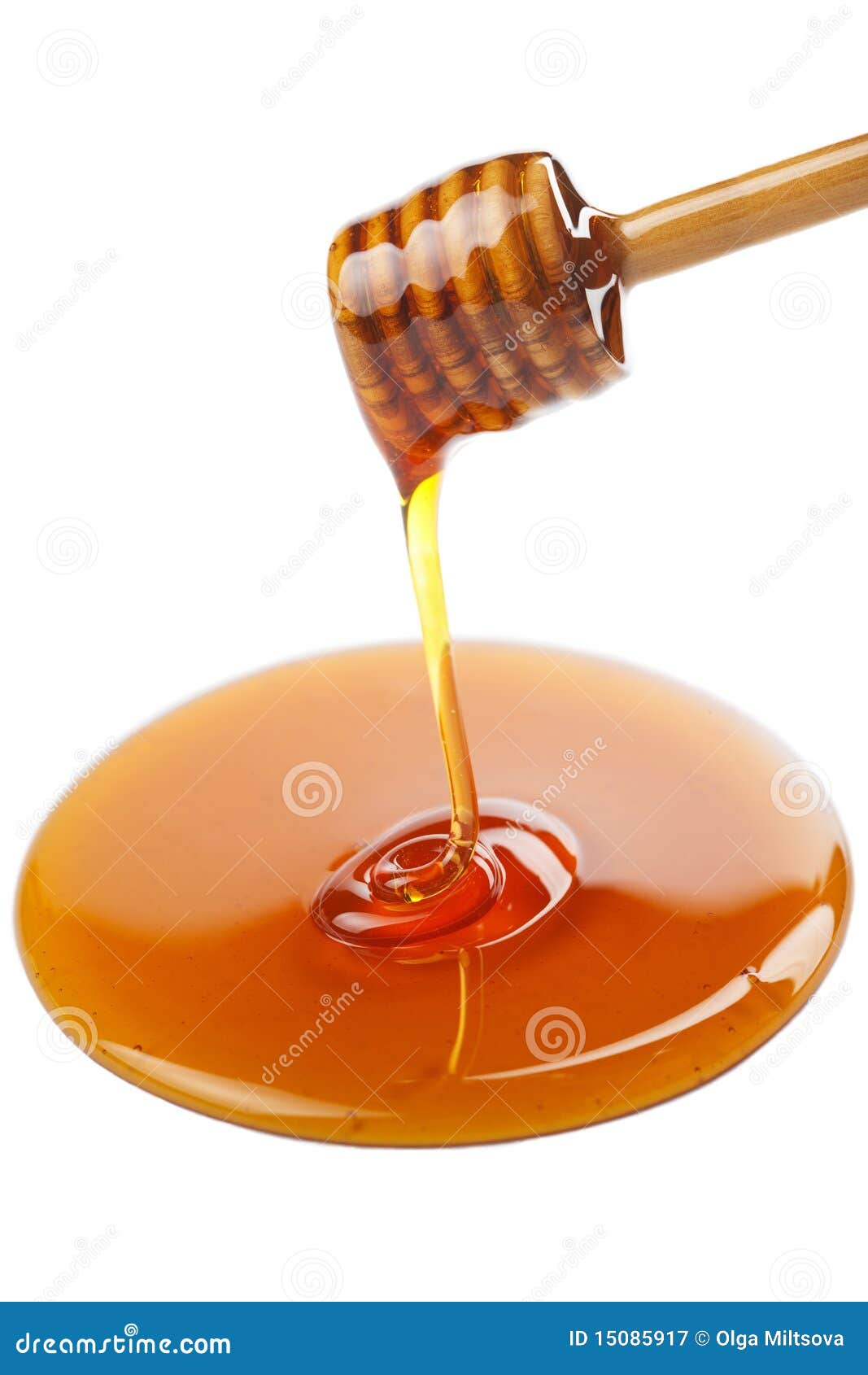 Dipper with honey isolated stock image. Image of liquid 15085917