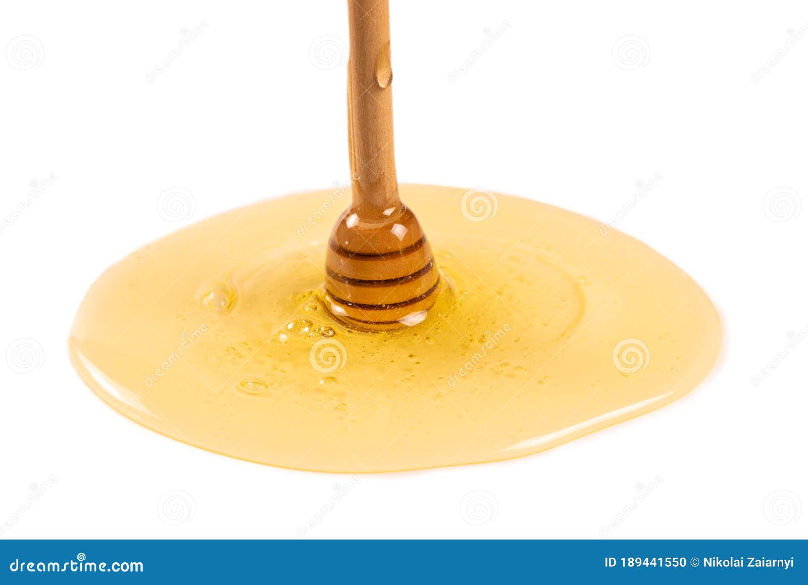 Dipper with Honey on a White Background Stock Photo Image of liquid