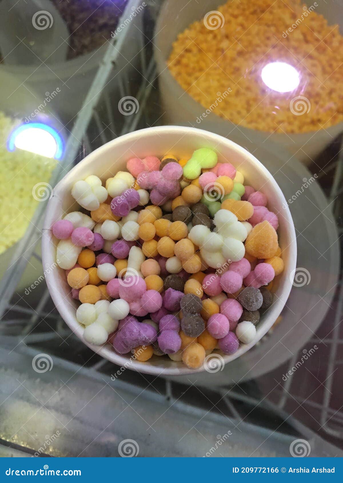 Dippin Dots Icecream in Different Colour Dots Stock Photo Image of