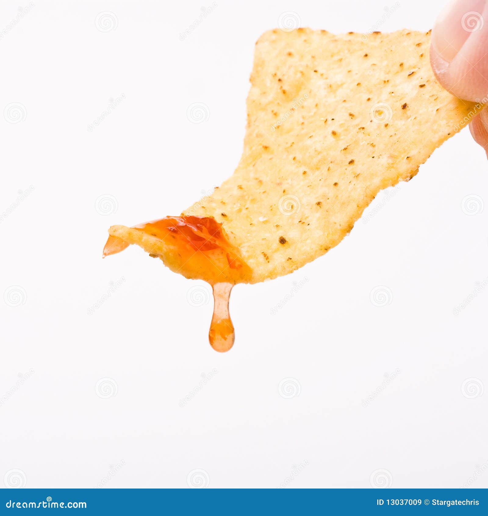 Dipping Chips stock image. Image of sliding, fresh, droplet 13037009