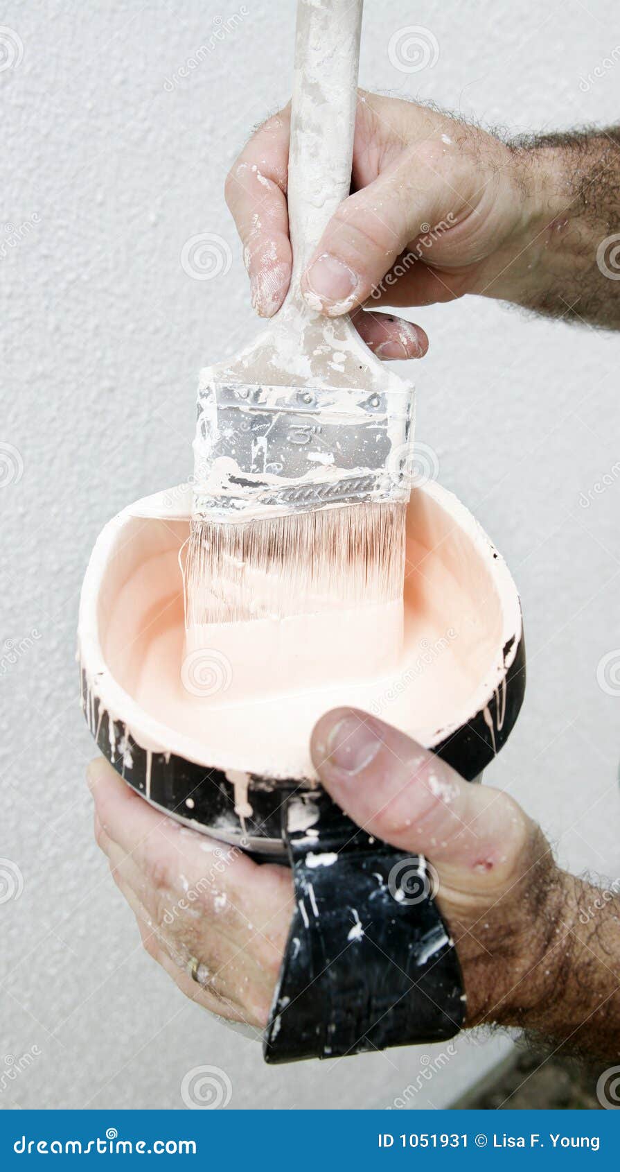 Dipping Paint brush stock image. Image of finish, construction 1051931