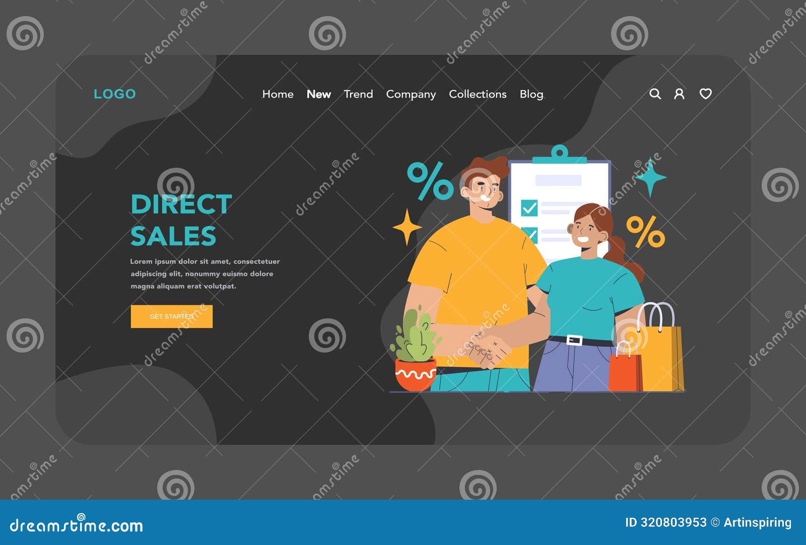 direct sales dynamic. flat 