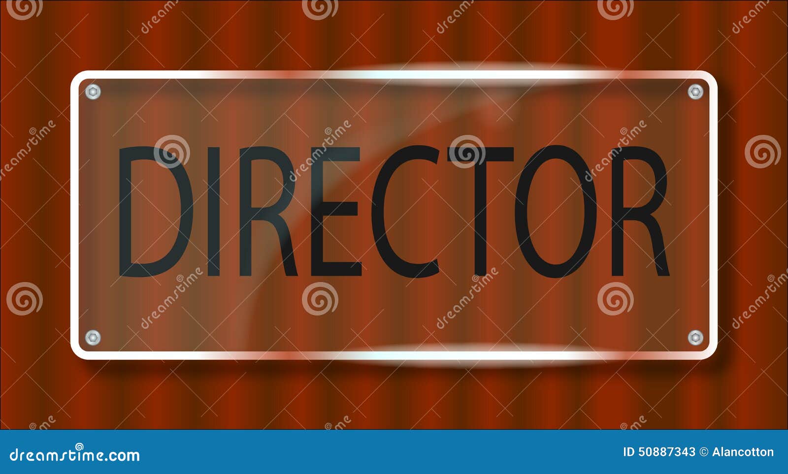 Directeur Door Plaque illustration stock. Illustration du trappe 50887343