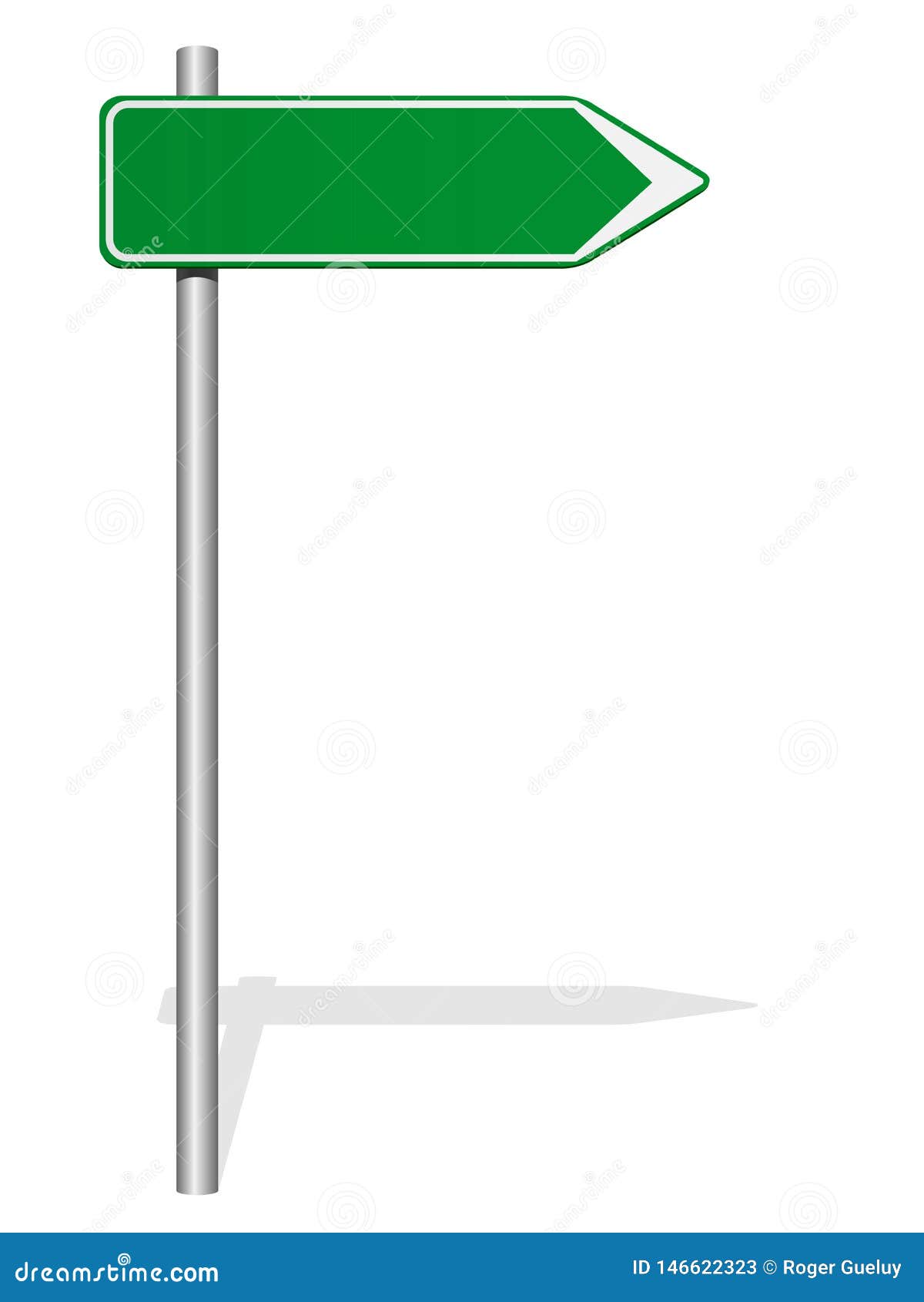 Direction Sign with Pool on a White Background Stock Illustration Illustration of fortune