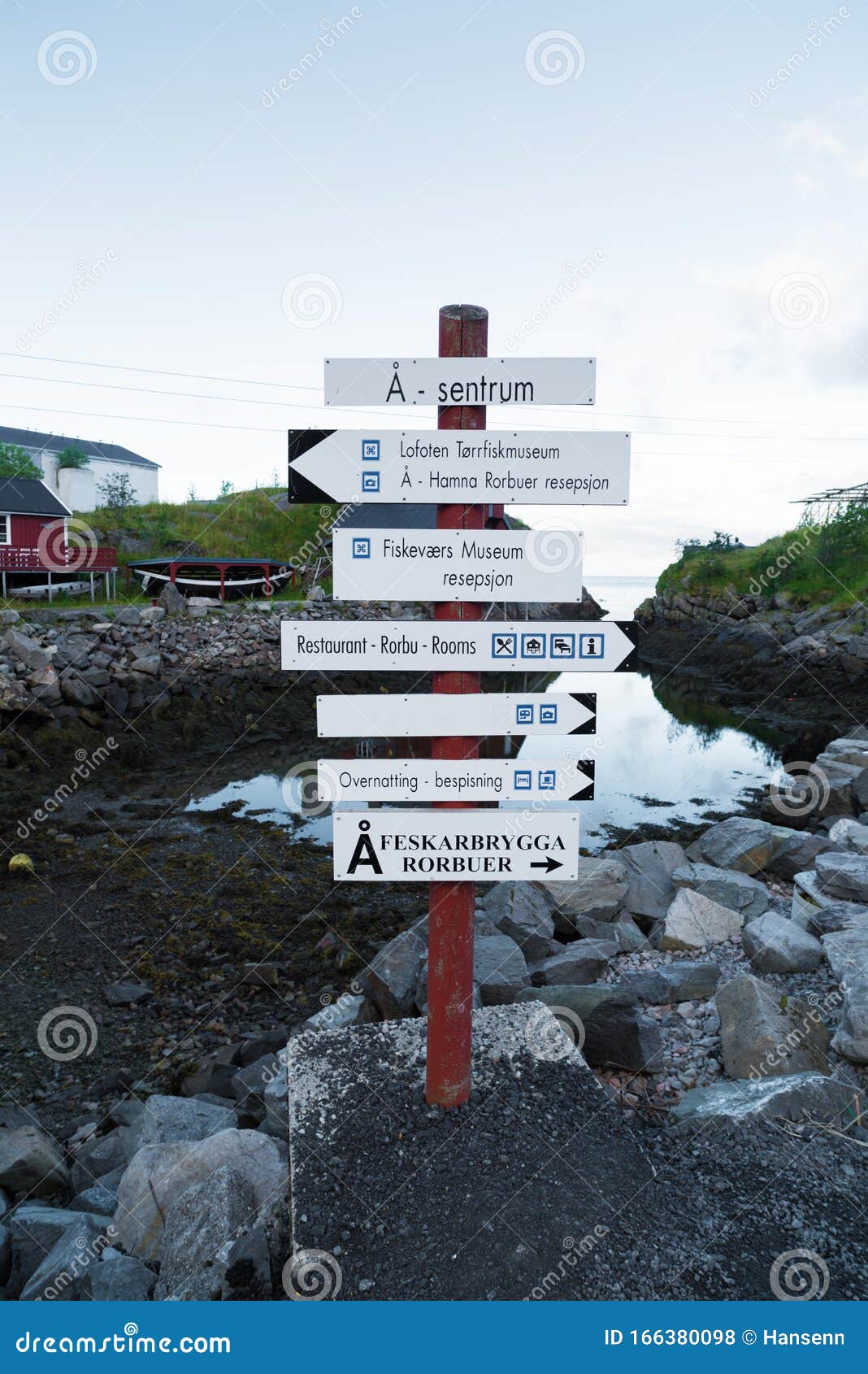 Directional Signs in Å , Norway Stock Photo - Image of vacation, arrow:  166380098