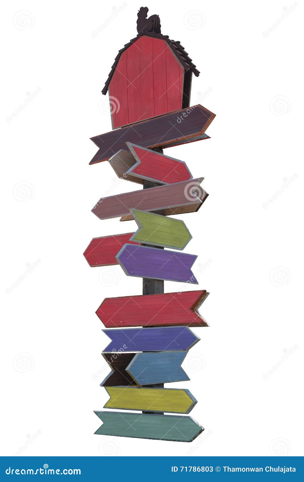 Directions En Bois De Poteau Indicateur à Différents Endroits Photo