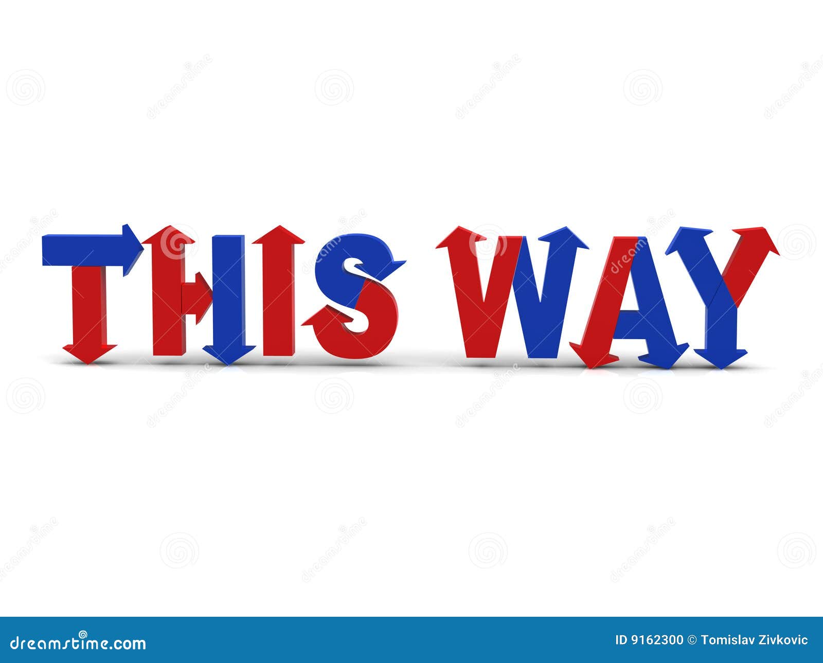 Directions red and blue stock illustration. Illustration of turning