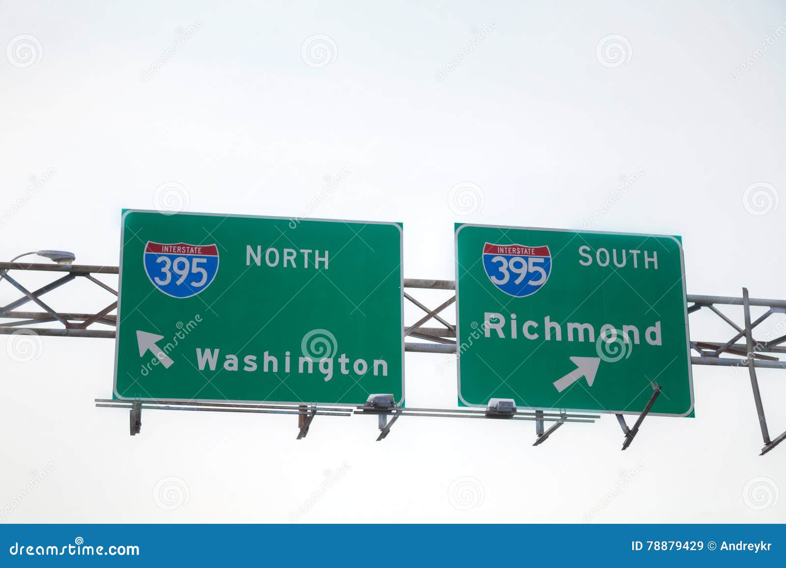 Directions To Washington, DC and Richmond Sign Stock Image Image of