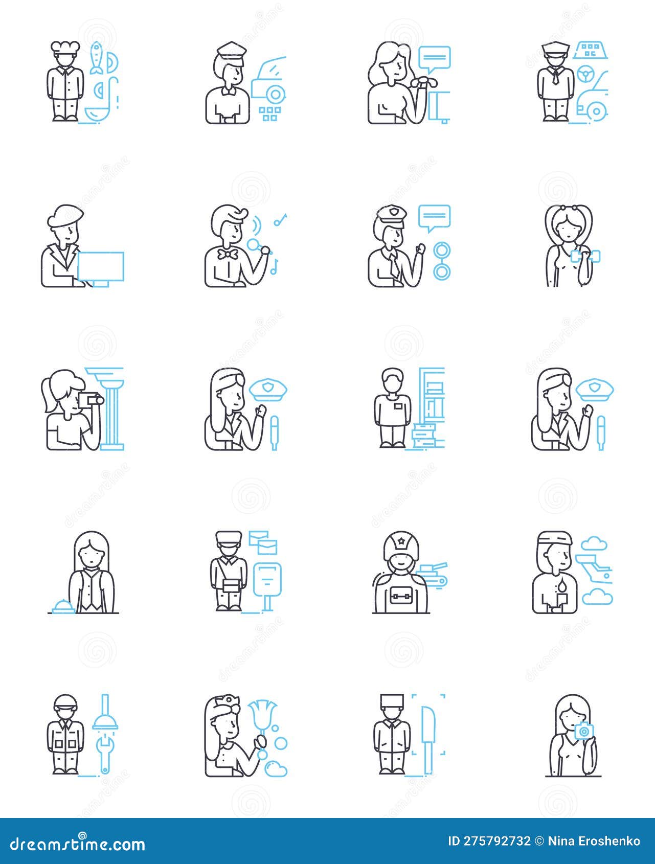 Innovator Line Icons Collection. Pier, Visionary, Trailblazer, Creator 