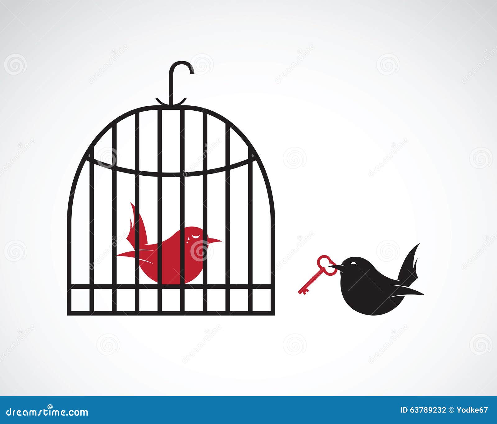 Dirigez Limage Dun Oiseau Dans La Cage Et Lextérieur La