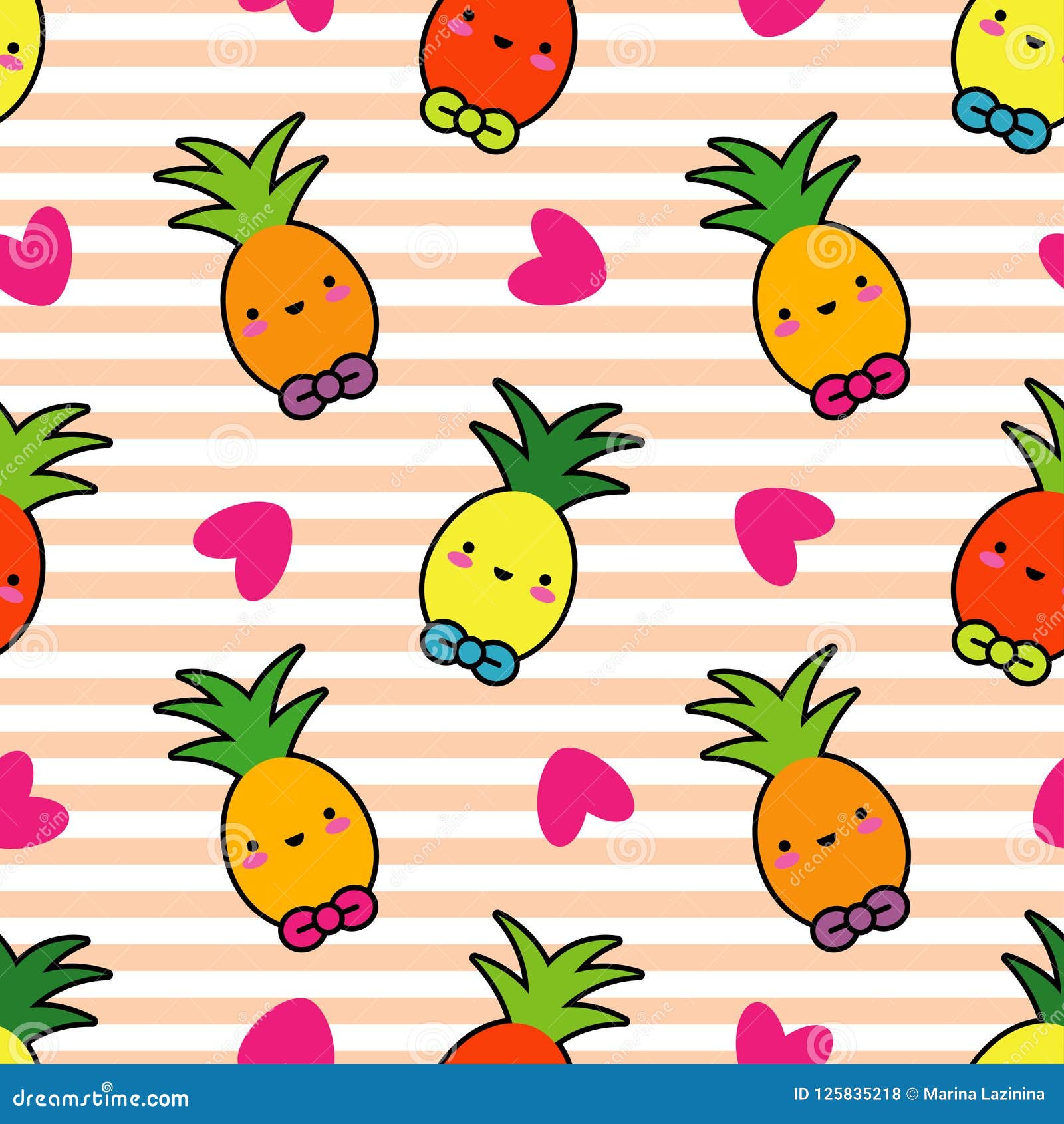 Dirigez La Configuration Sans Joint Fond De Kawaii Objets Du Dessin Anime 3d Au Dessus De Blanc D Ananas De Photo Illustration Stock Illustration Du Objets Fond 125835218