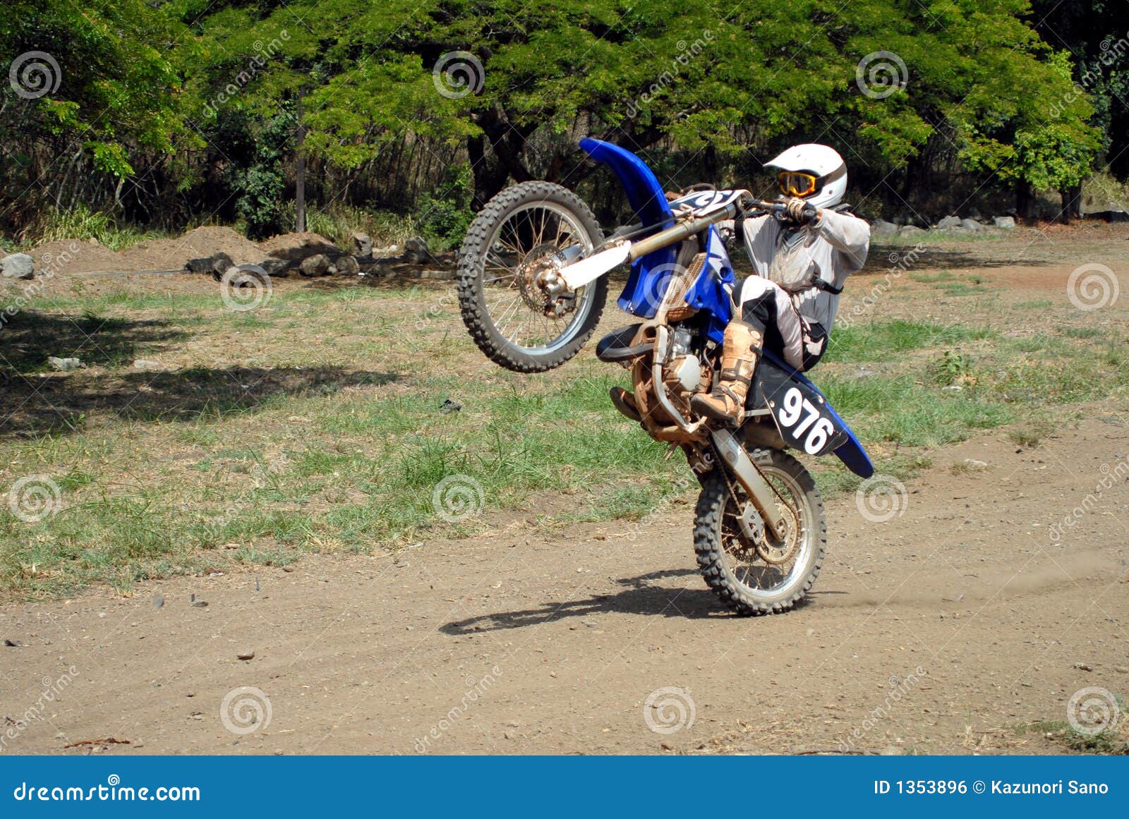 Dirt Bike Wheelie Stock Photo Image Of Motocross Bike