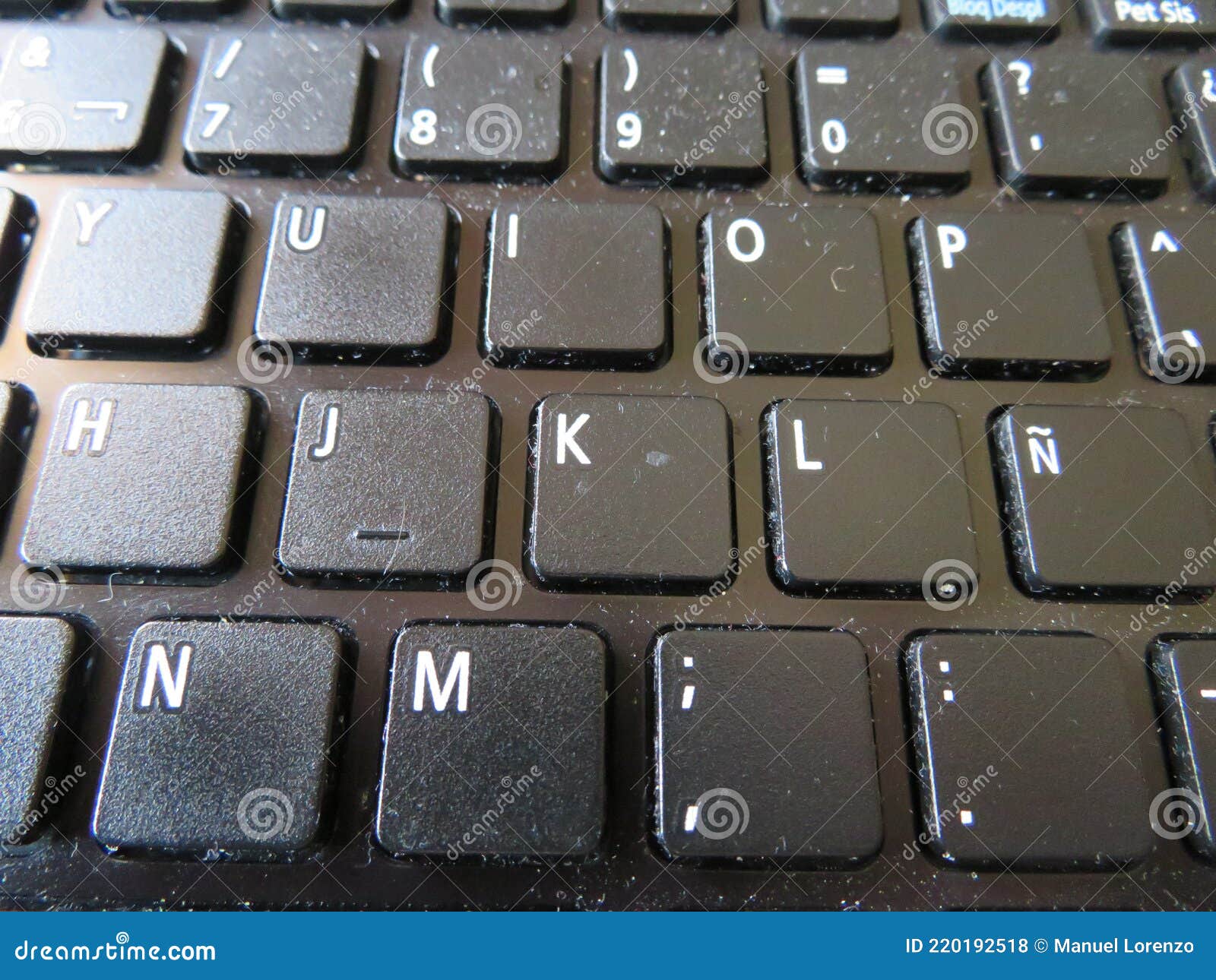 dirty and abandoned computer keyboard worn out by its use