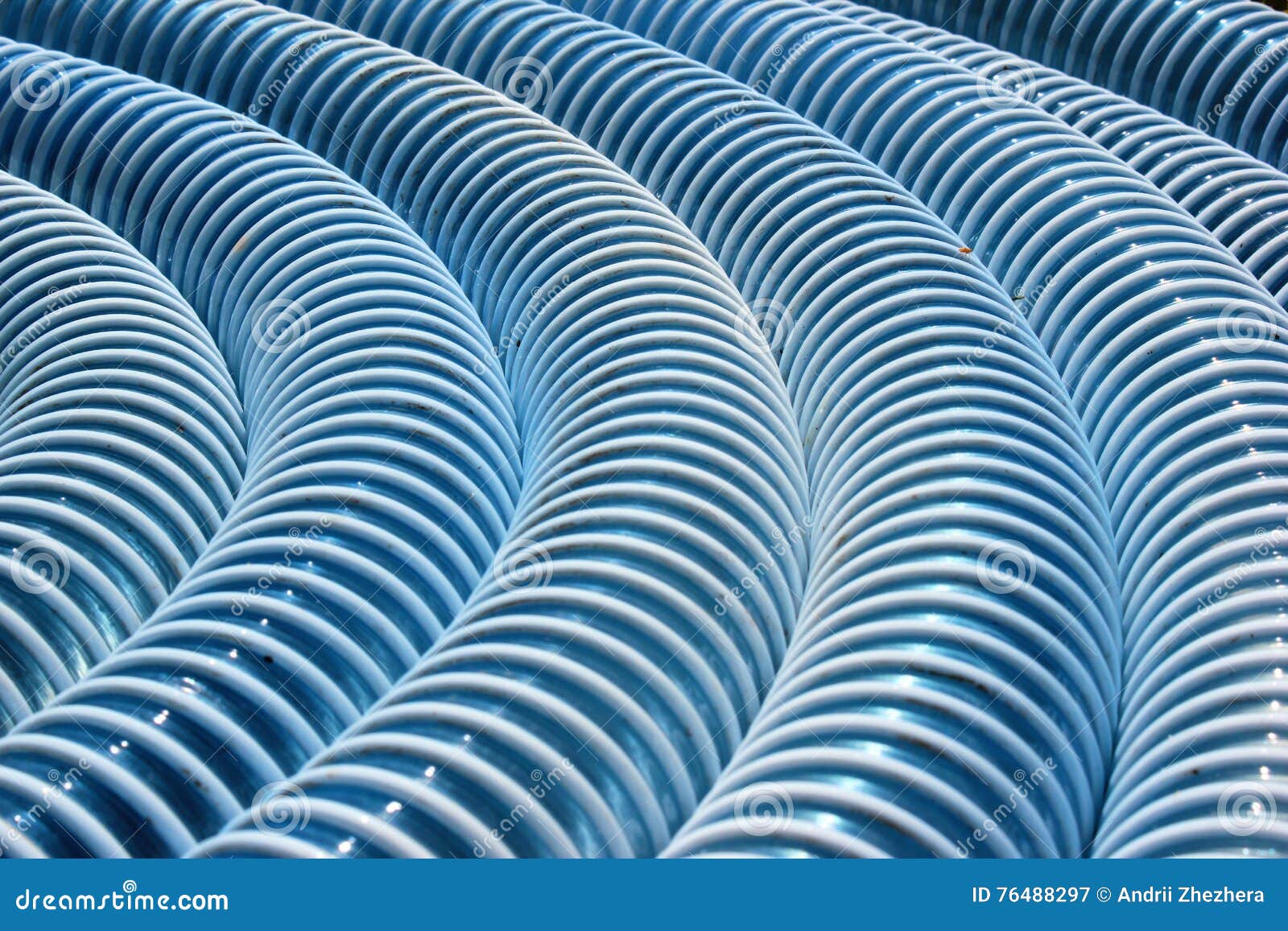Dirty Blue Corrugated Plastic Hose As Background Stock Image Image of