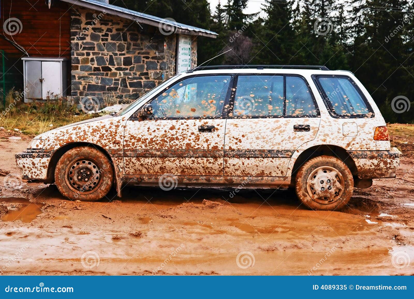 Dirty car stock image. Image of dark, contrast, wheel 4089335