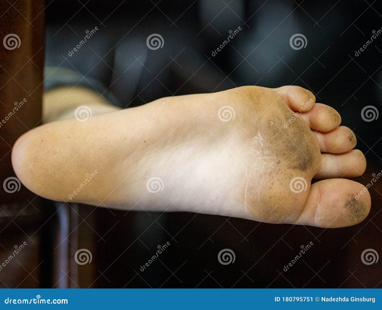 Dirty Childs Foot Closeup Stock Image Image Of Cute Activity