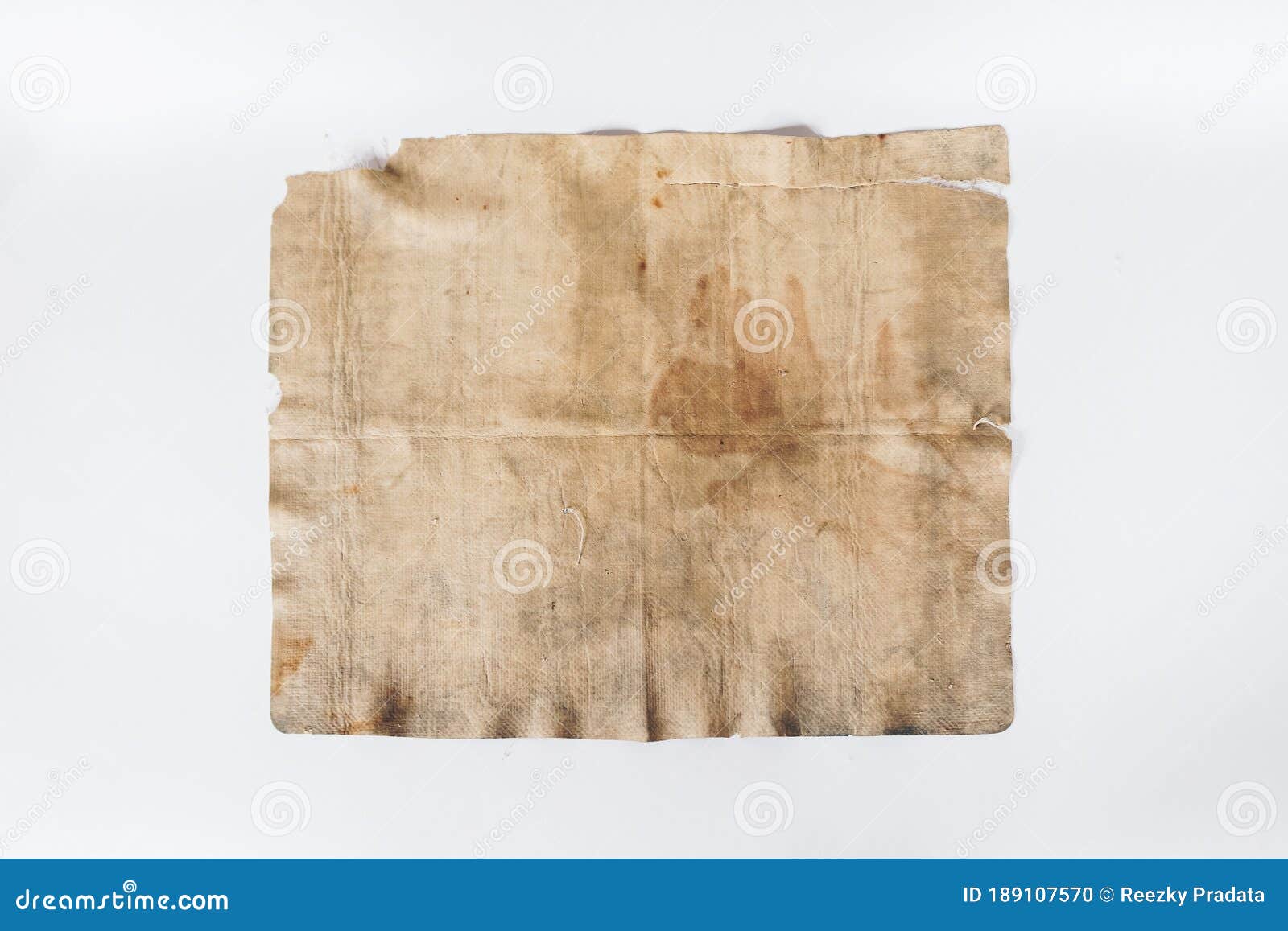 Dirty Cleaning Rag Background Texture In White Background. Kanebo Or