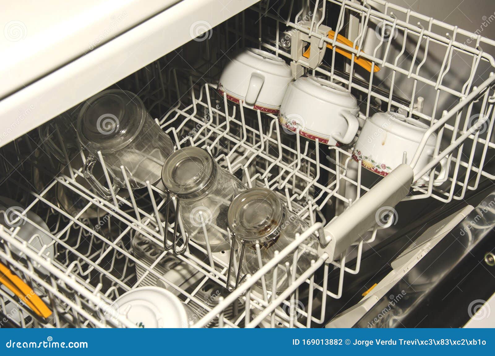 Dirty Cups Inside a Dishwasher Stock Photo Image of restaurant