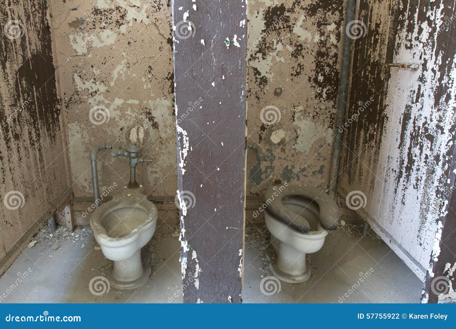 Dirty Decaying Toilet Stalls Stock Photo Image Of Stall Bathroom 57755922