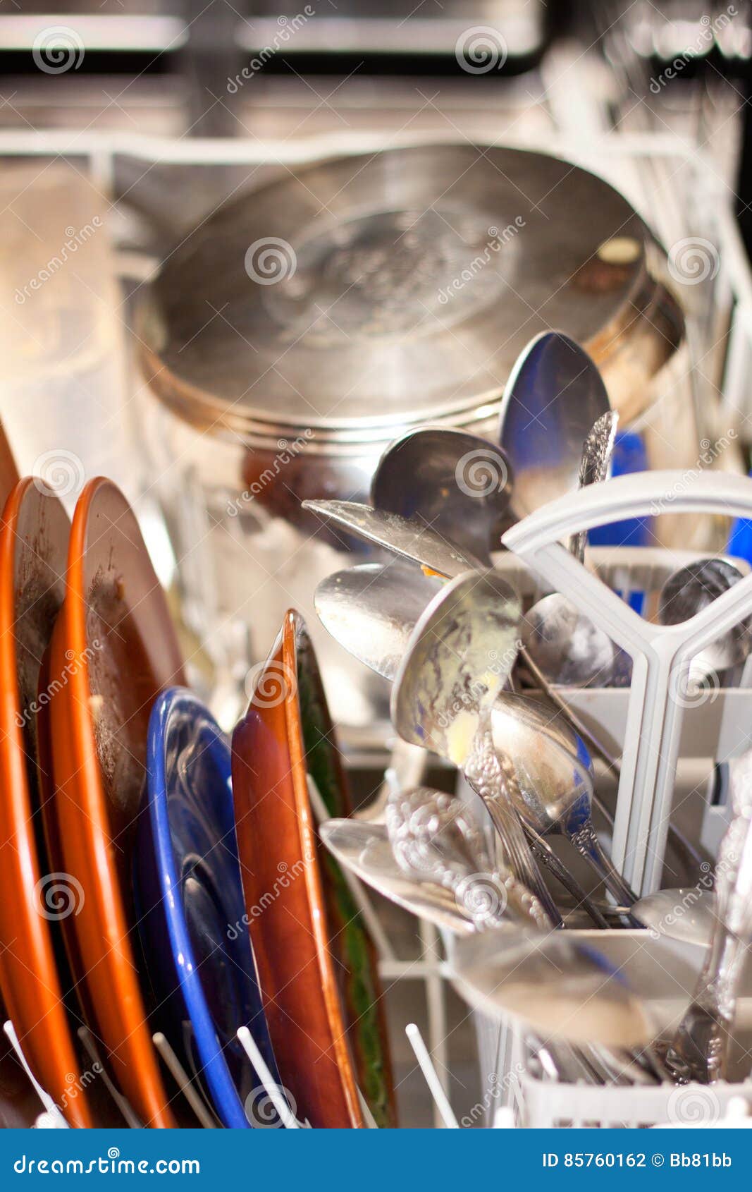 Dirty Dishes in the Dishwasher Stock Photo Image of chores, cleanse