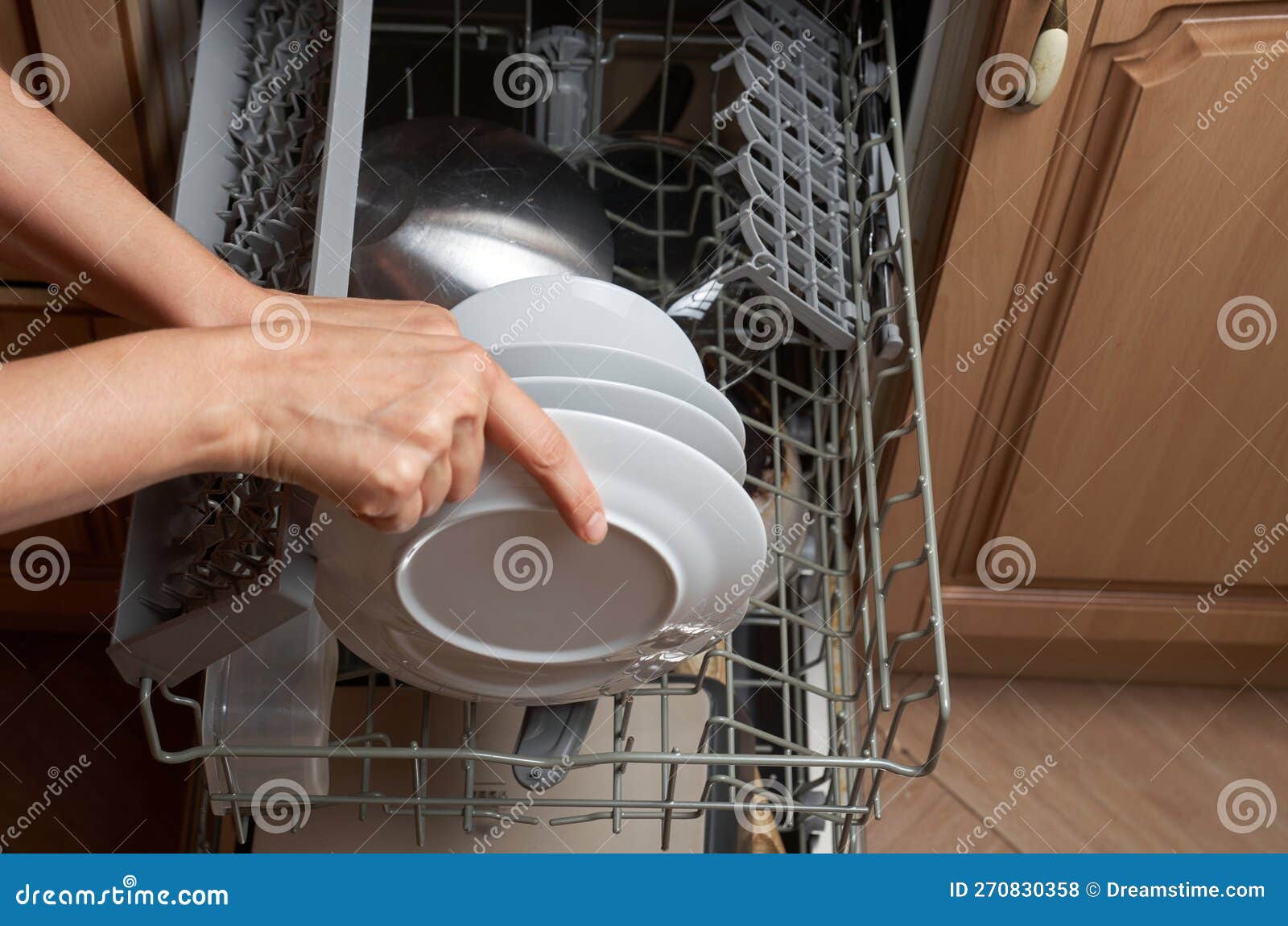 Dirty Dishes Loaded in the Dishwasher Stock Photo Image of interior