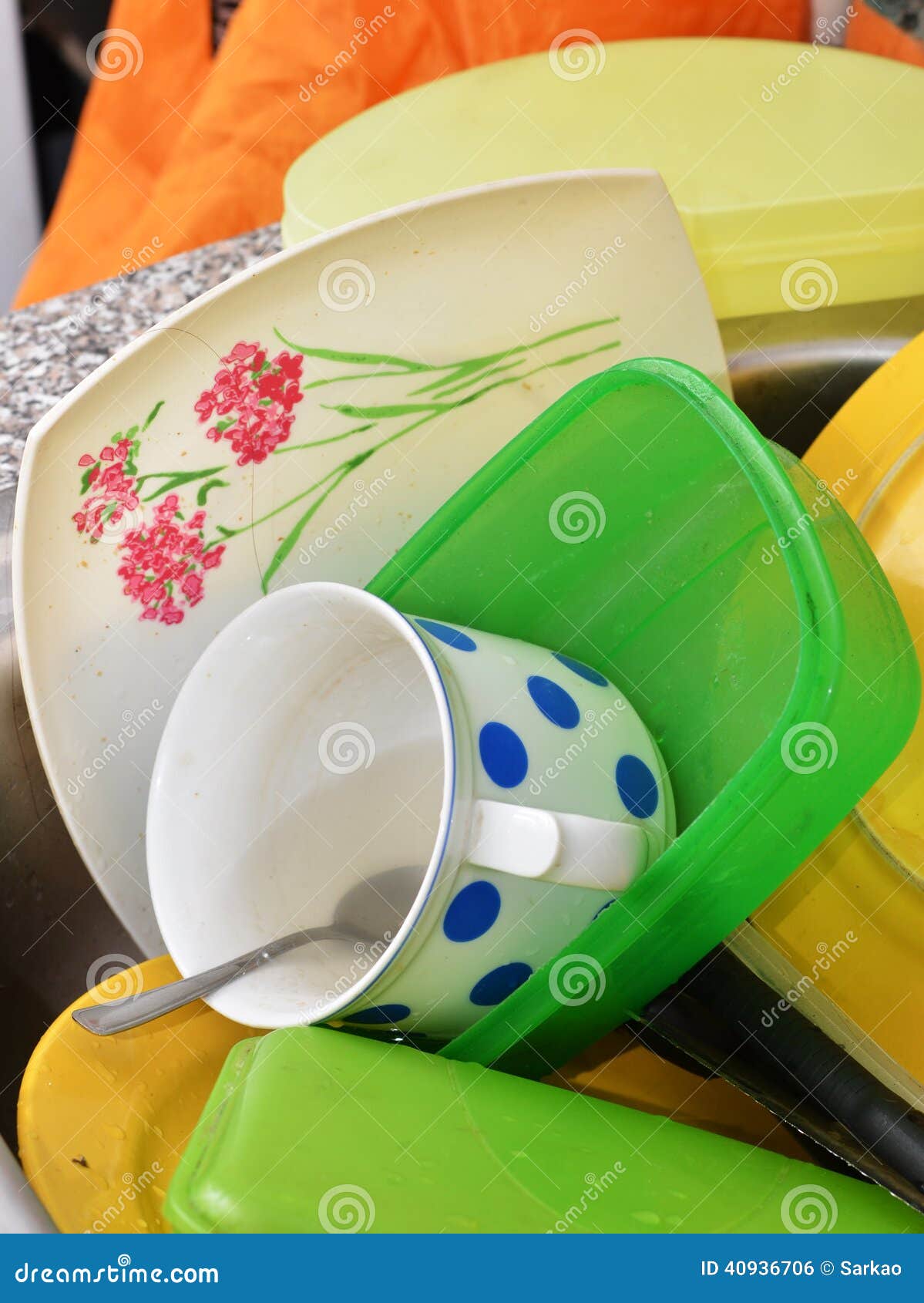 Dirty dishes stock photo. Image of dishes, plate, basin 40936706