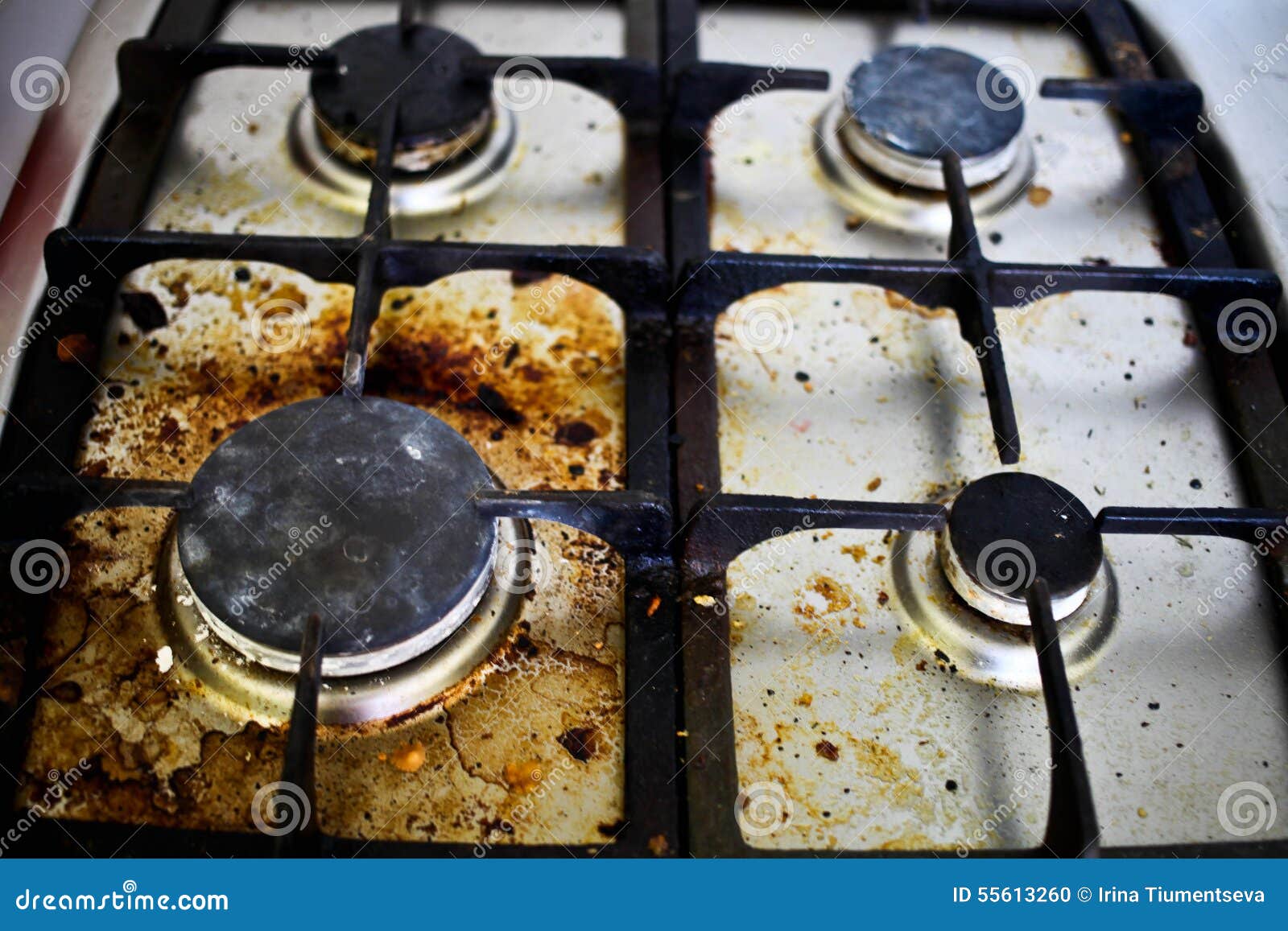 Dirty Filthy Gas Stove Stock Photo Image 55613260