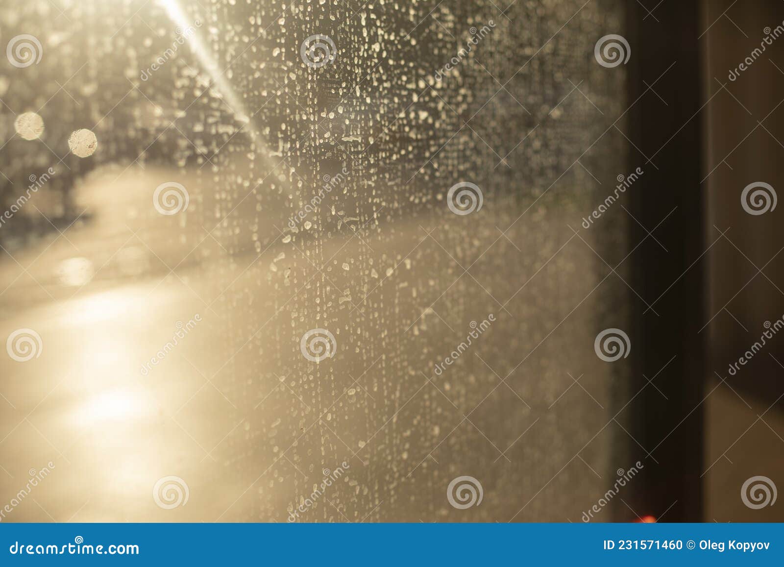 Dirty Glass. a Lot of Dust on the Surface of the Glass Stock Photo