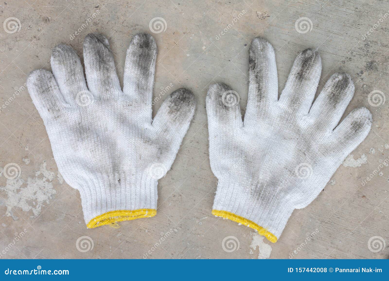 Dirty gloves after work. stock photo. Image of factory 157442008