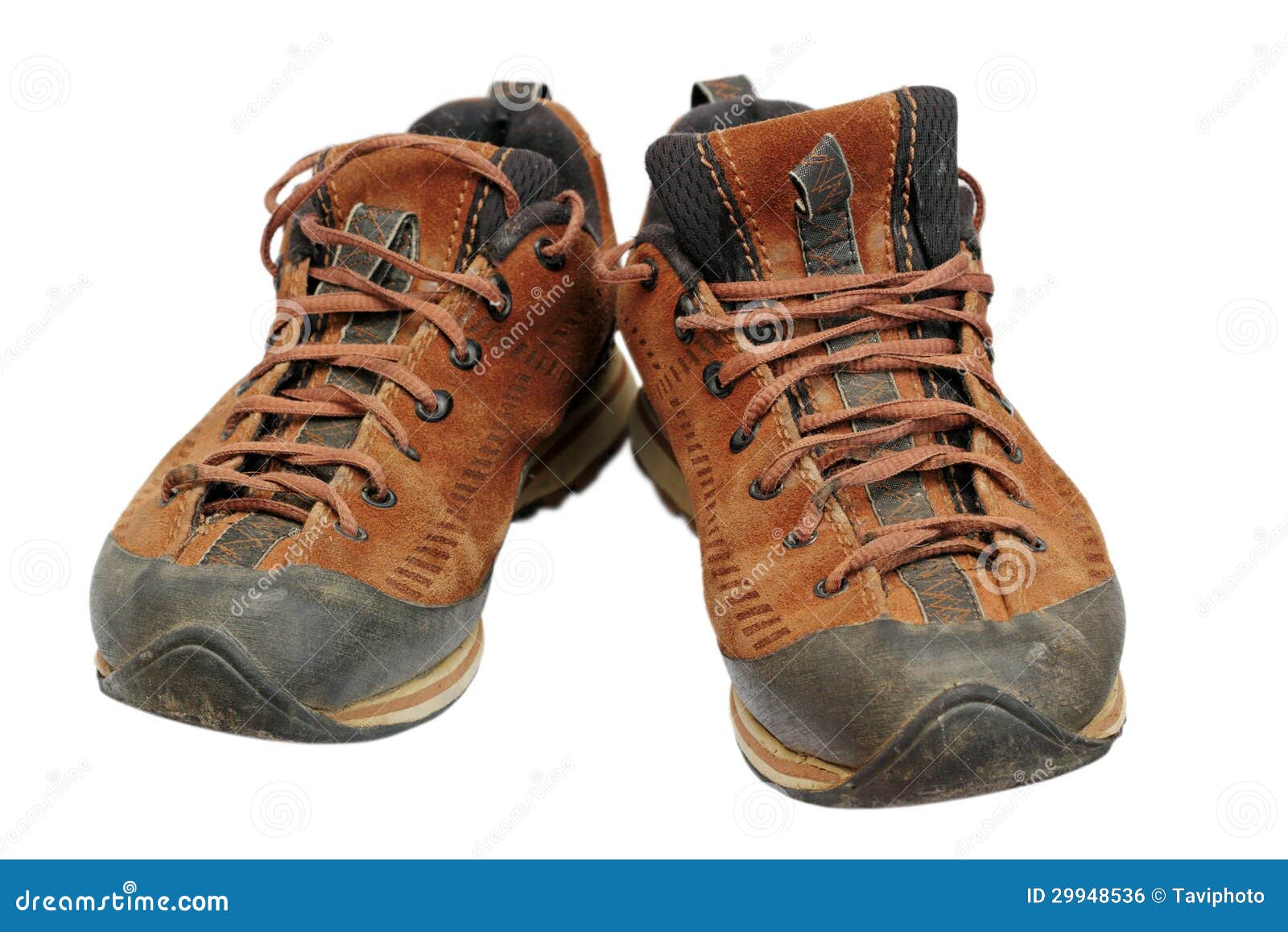 Dirty hiking shoes stock photo. Image of leather, material - 29948536