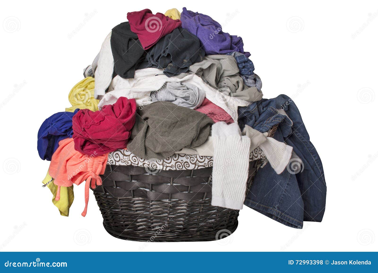 Overflowing Laundry Basket Stock Photo - Download Image Now - Laundry Basket,  Laundry, Clothing - iStock