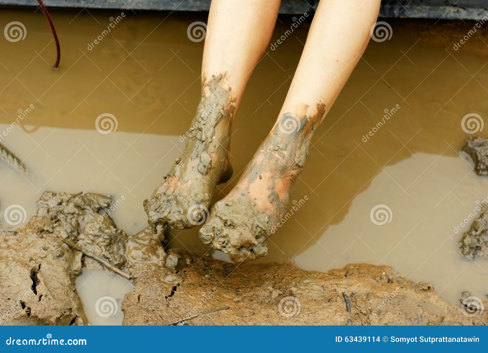 Dirty legs muddy stock photo. Image of dirt, ugly, lake 63439114