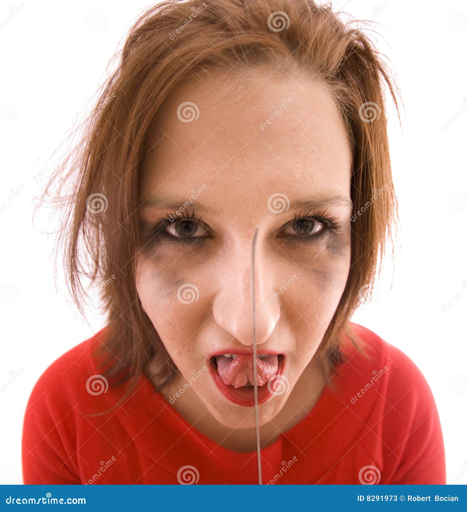 Dirty makeup woman stock image. Image of eyes, face, halloween 8291973
