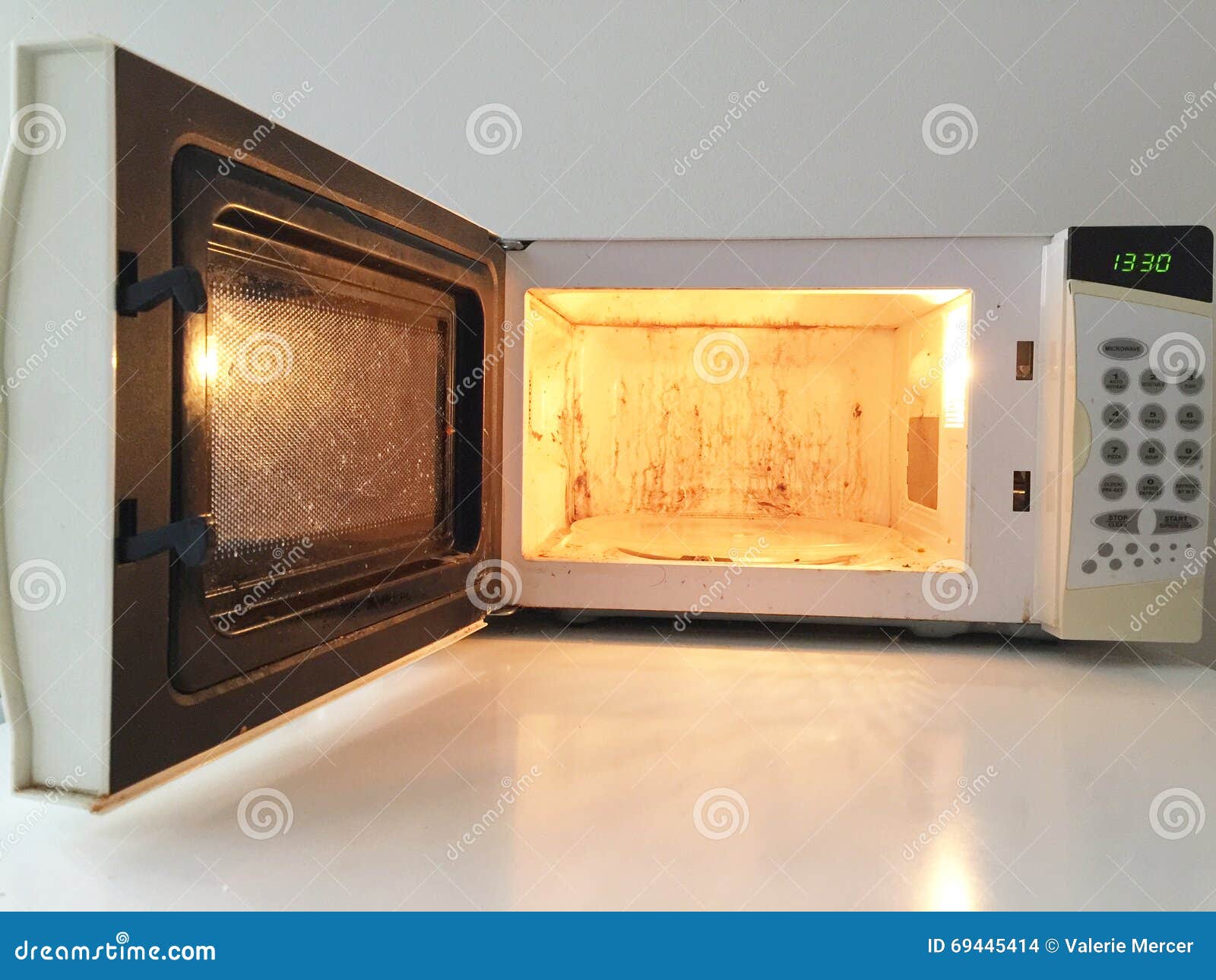 Dirty Microwave Oven stock photo. Image of inside, dirty 69445414