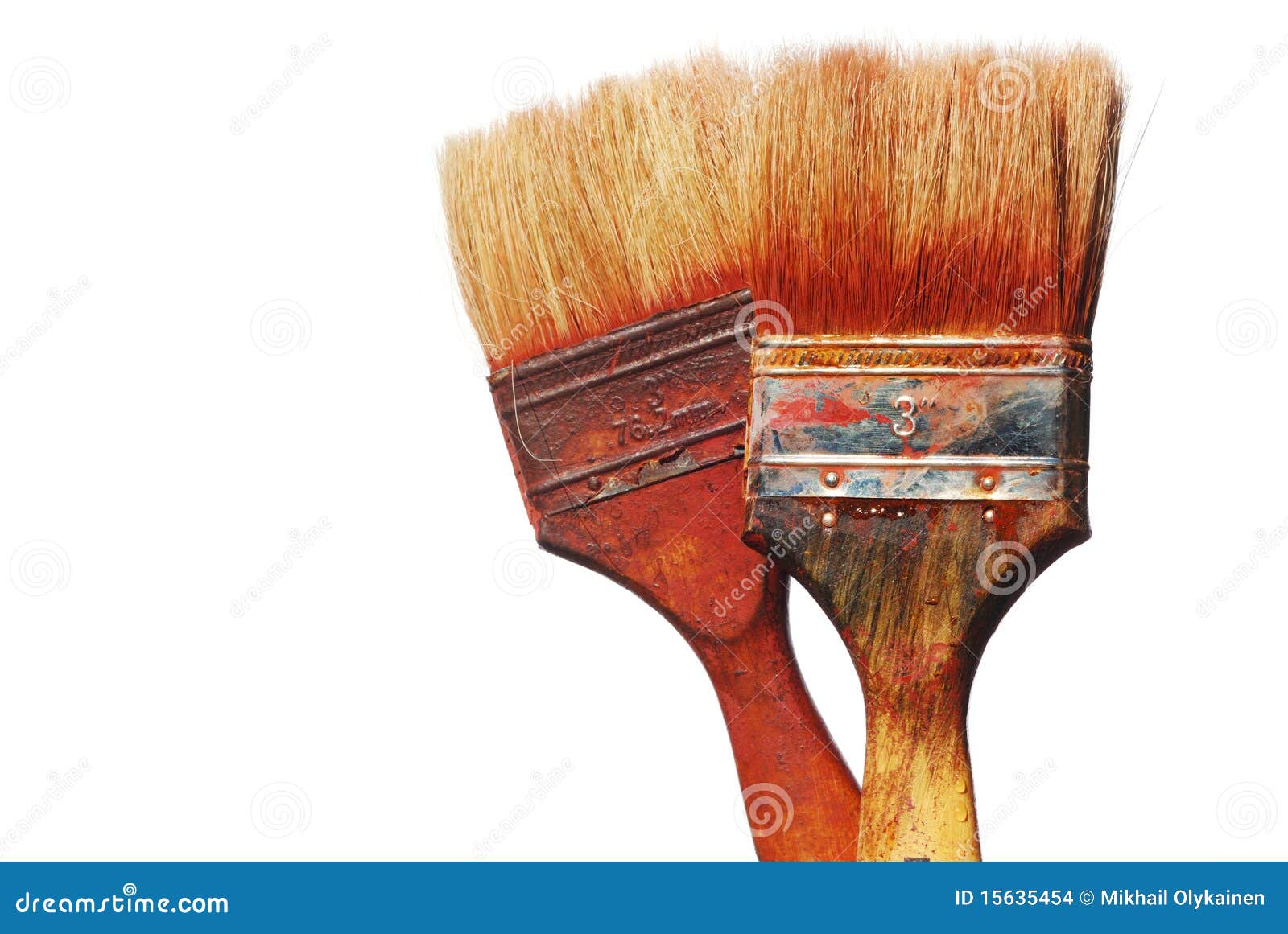 Dirty paintbrushes stock photo. Image of objects, contractor 15635454