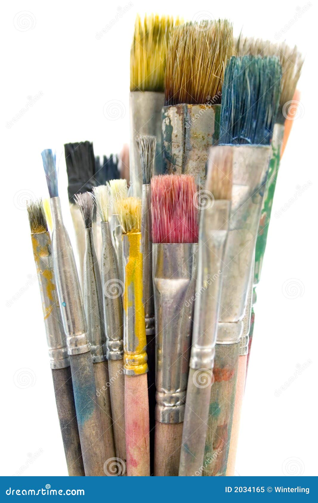 dirty paintbrushes