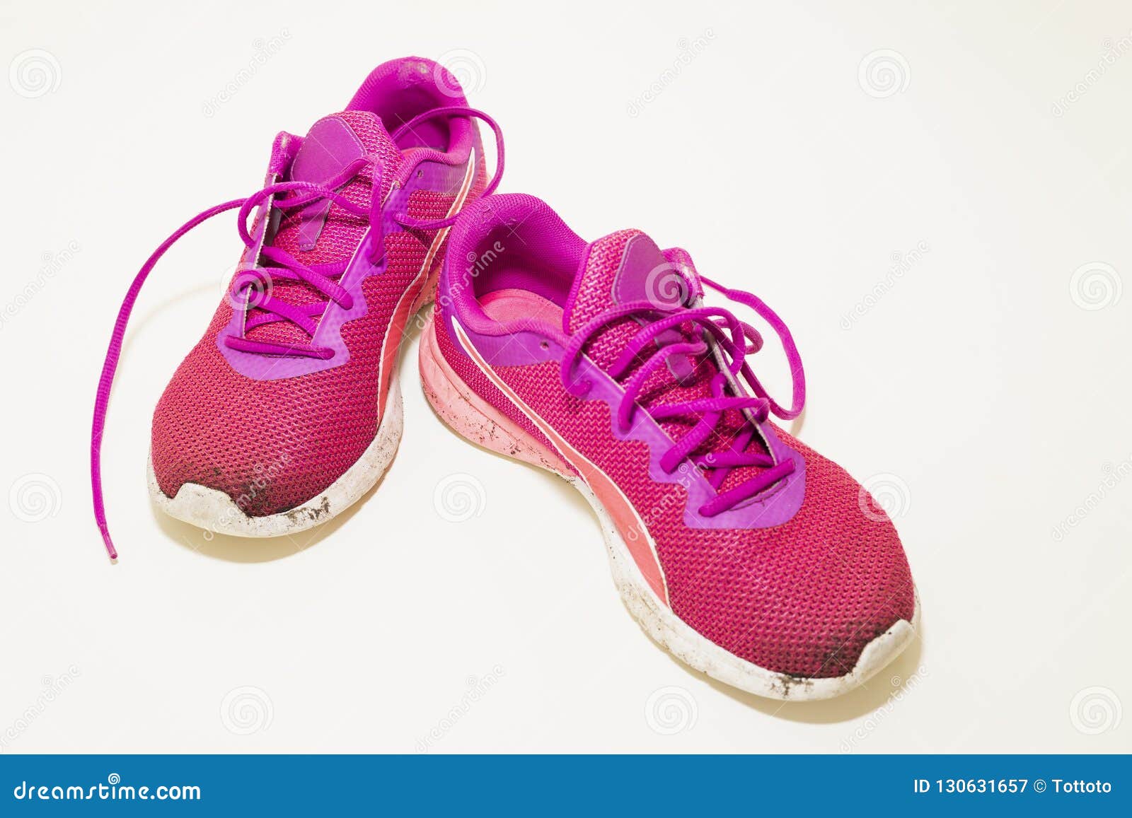 Dirty pink sneakers stock image. Image of elegant, dirty - 130631657