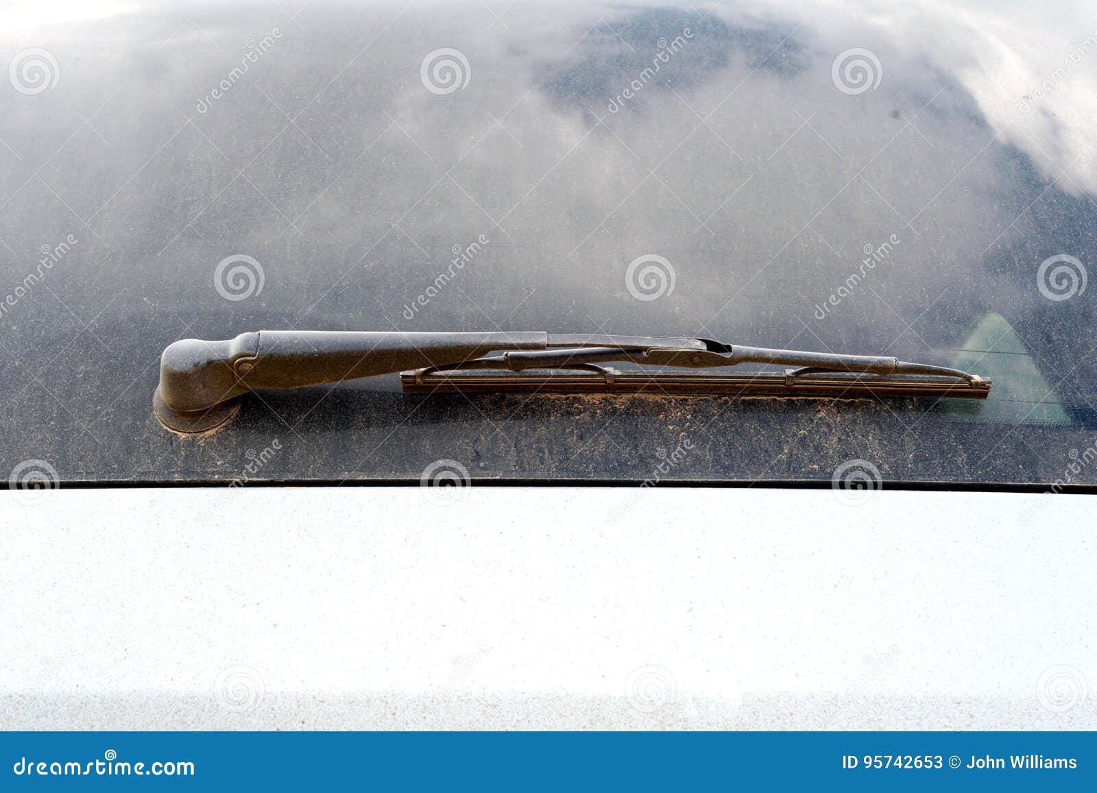 Dirty Rear Car Windscreen Wiper Stock Image Image of rear, wash 95742653