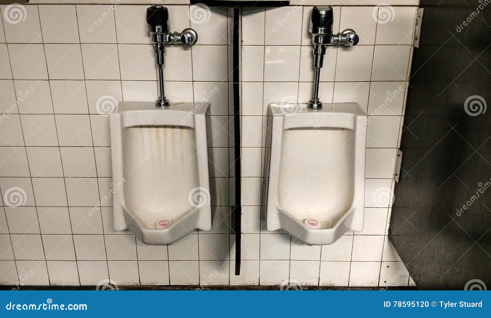 Dirty Restroom Urinal stock photo. Image of urinal, mens 78595120