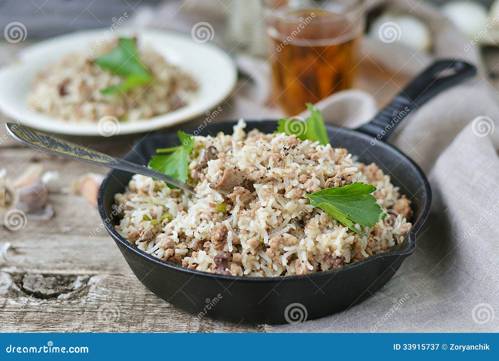 Dirty Rice with Ground Beef Stock Image - Image of mississippi, pepper