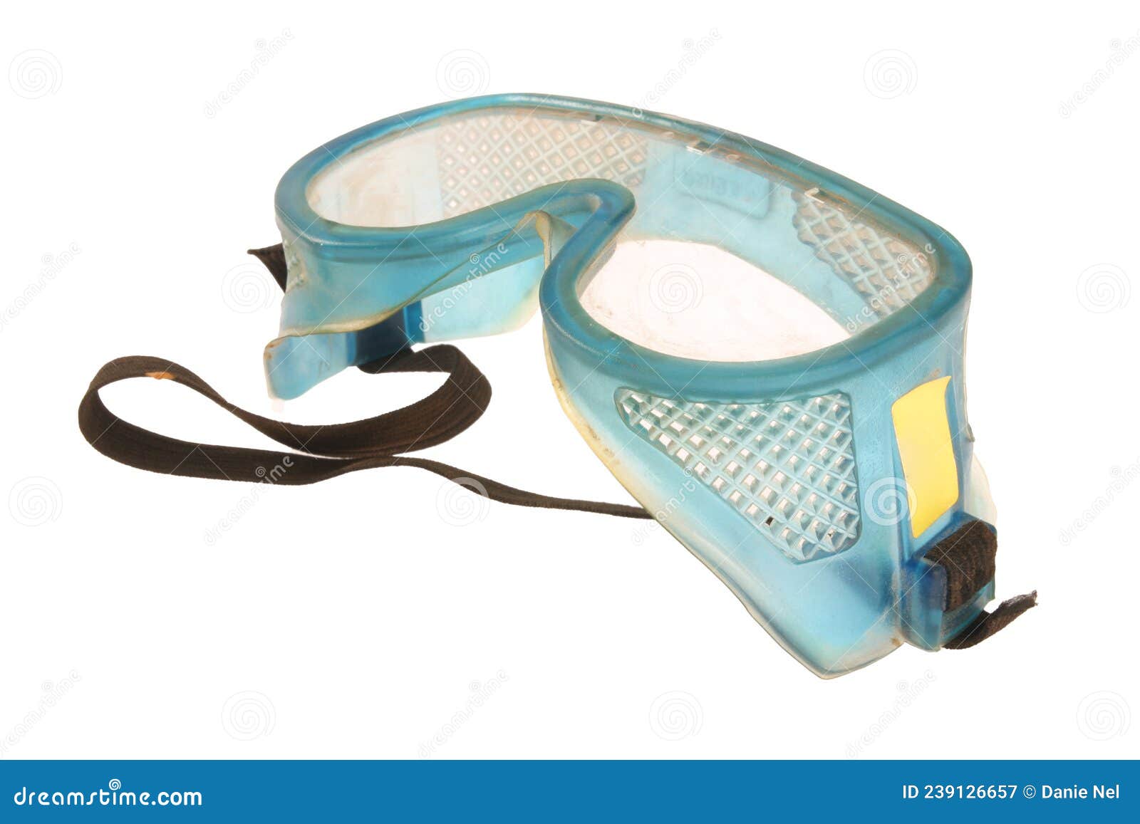 Dirty Safety Goggles As Used in Construction Stock Image Image of