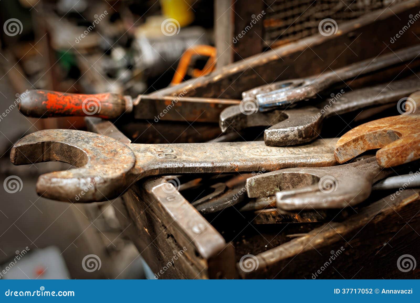 Dirty set of hand tools stock photo. Image of mechanic - 37717052