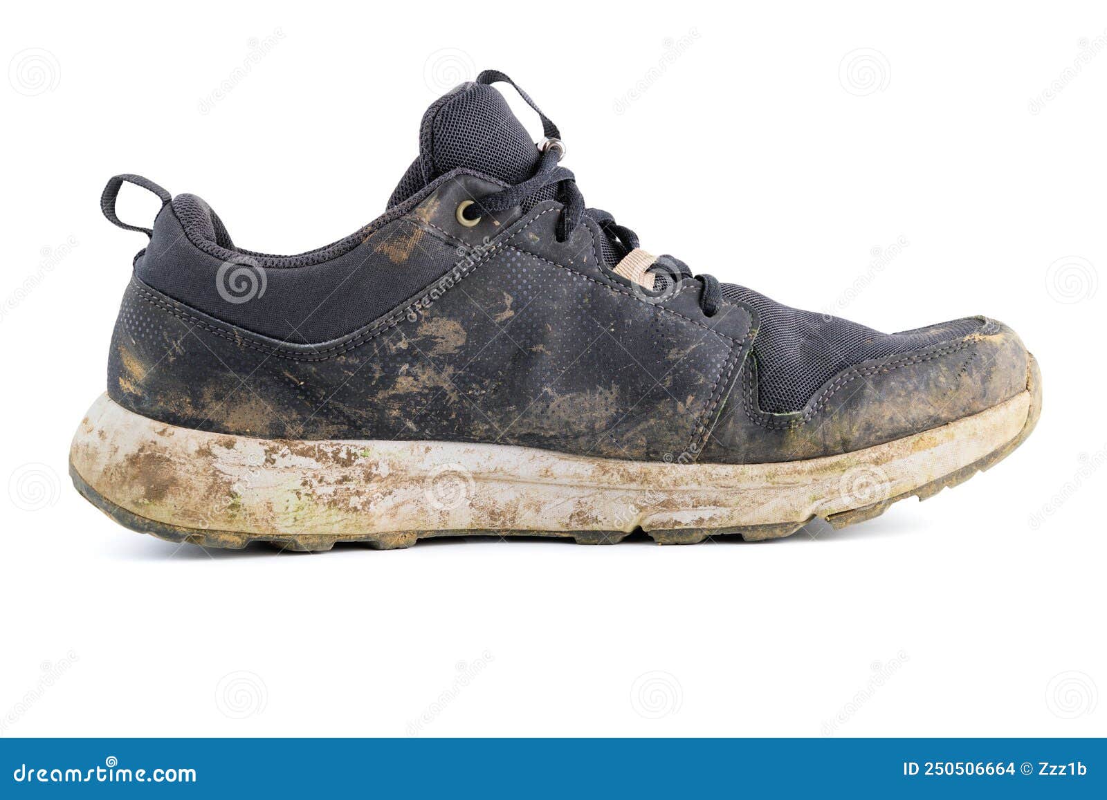 Dirty Sneaker Isolated on White Background Stock Photo - Image of ...