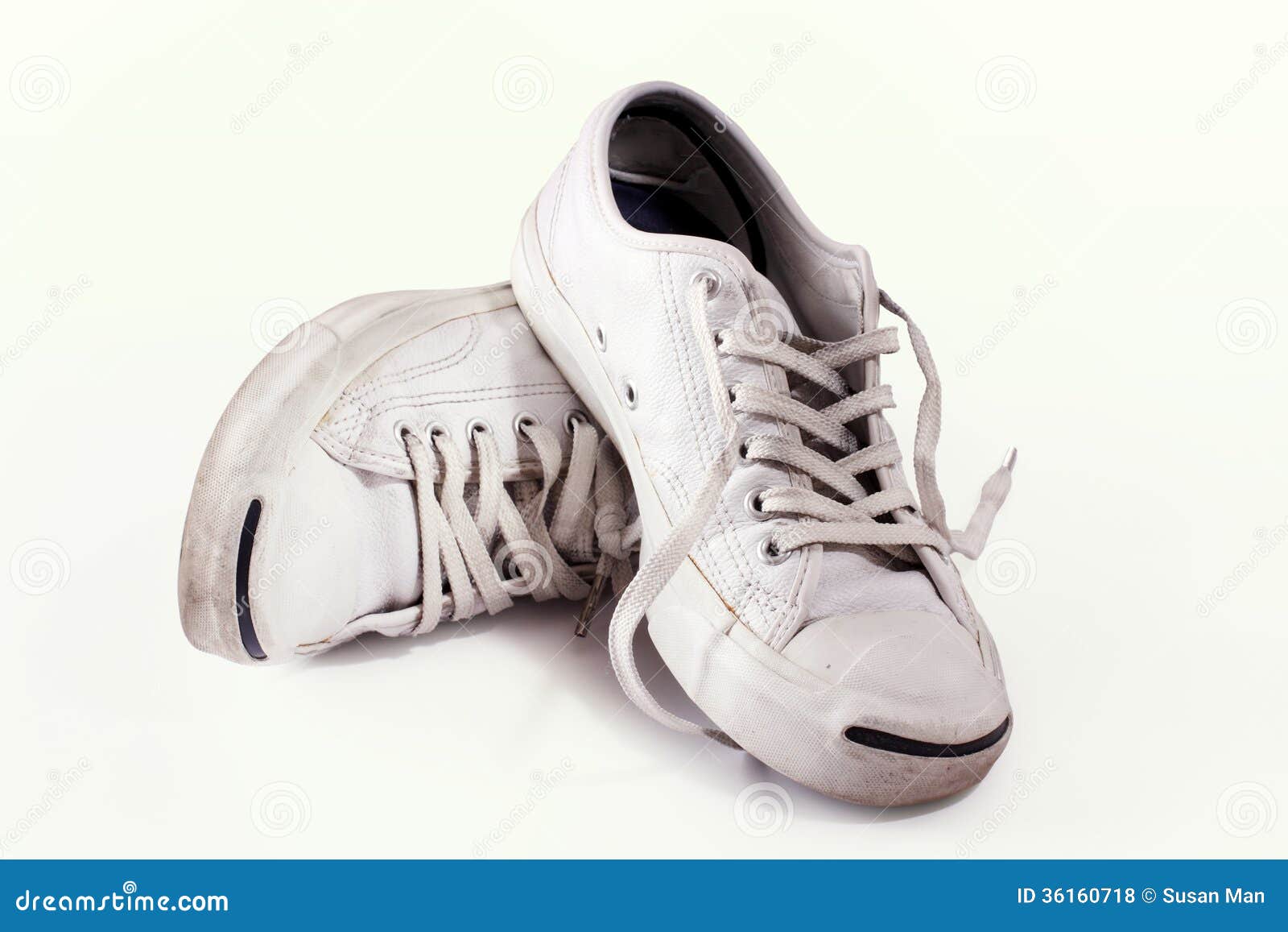 Dirty sneakers in white stock photo. Image of trainers 36160718