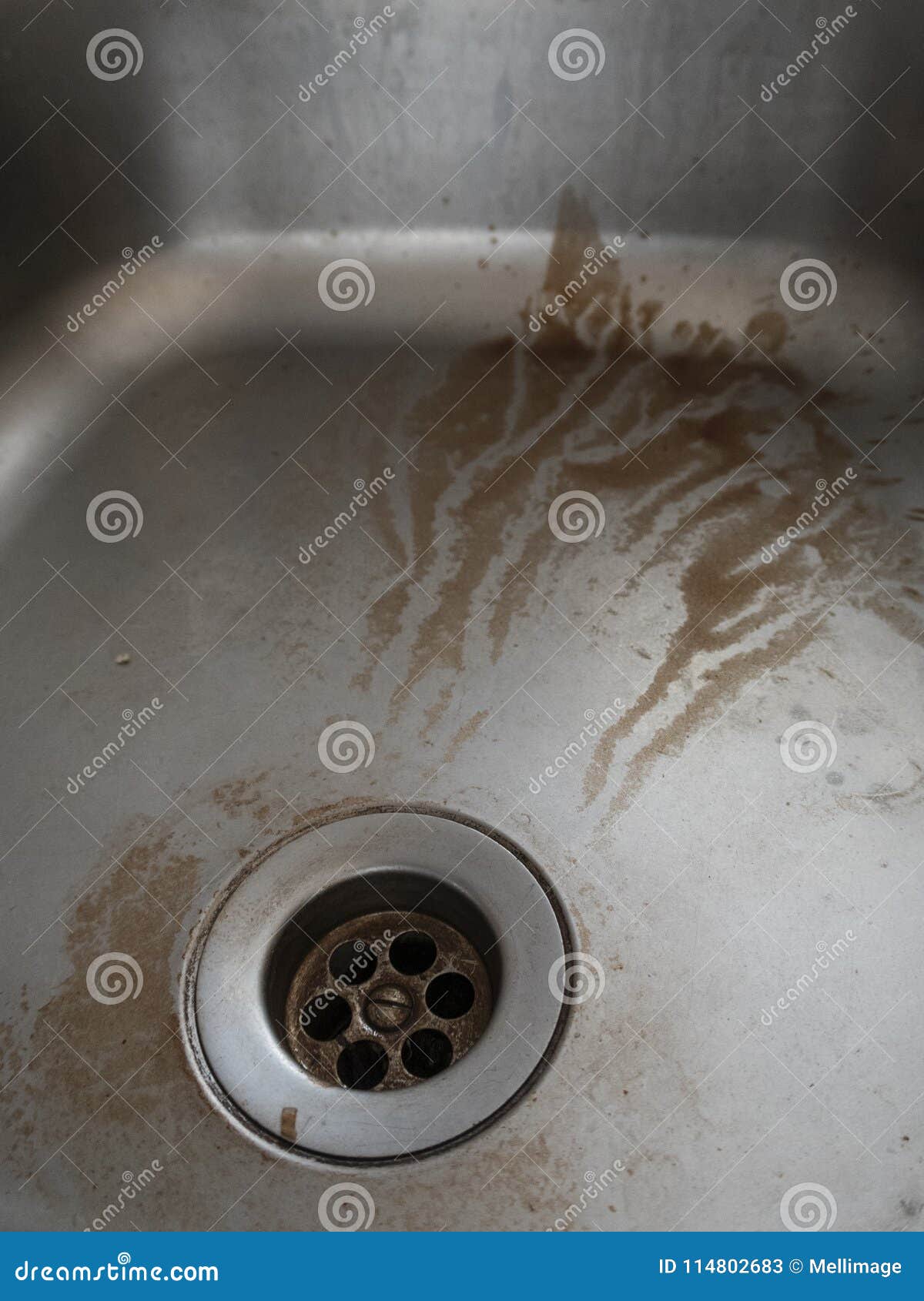 Dirty Stainless Steel Sink Stock Image Image Of Filthy
